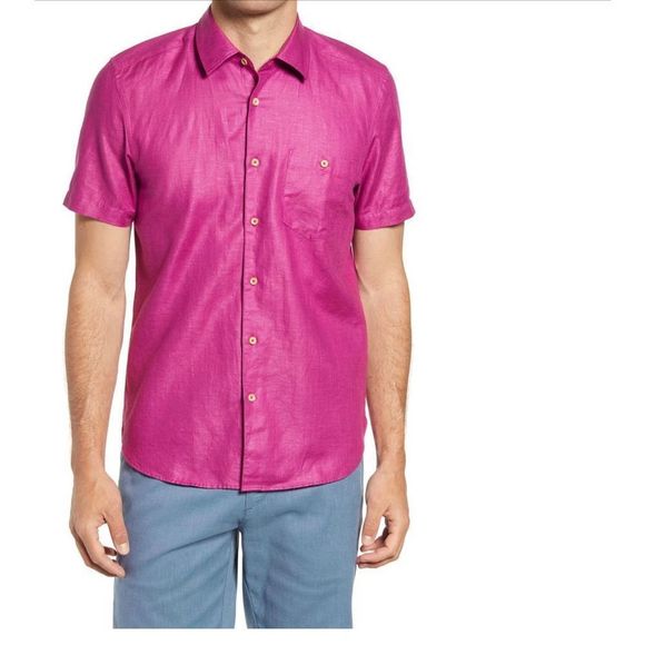 Ted Baker Shirts Ted Baker Ceviche Linen Button Down Shirt Poshmark